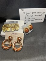 3 Sets of Clip-on Earrings-See Photo