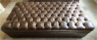 Oversized Leather Tufted End Of Bed Ottoman Bench