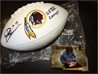 Redskins Football Autographed by Joe Theismann w/