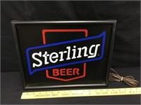 STERLING BEER Light Up Beer Sign