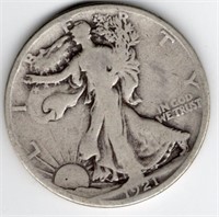 1921-S Walking Liberty Half Dollar