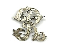 ‘Sterling’ Marked ‘R’ Brooch 1.75”
(Weight is