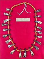 Native American Sioux Buffalo Tooth Necklace