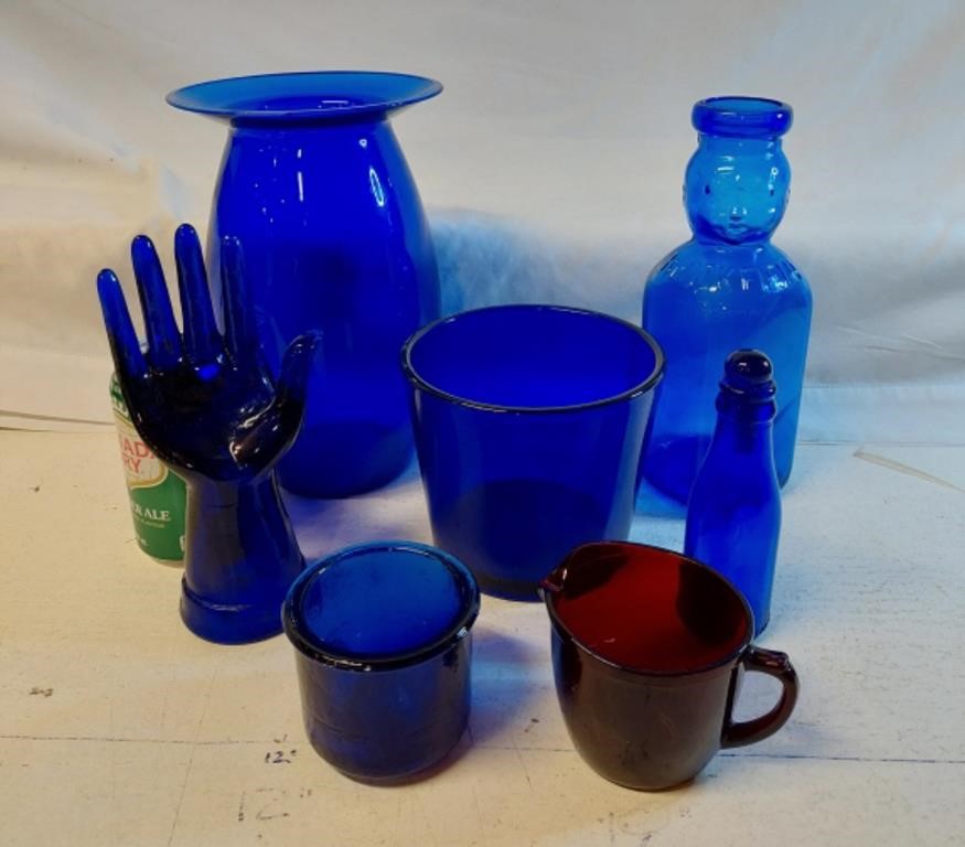 Vintage+ Blue Glass Lot