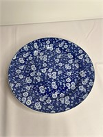 Transferware blue daisy calico England plate