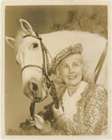 8x10 Woman smiling with horse