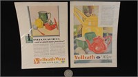 (2) Vintage 1929 VOLLRATH Ware Kitchen Print Ads