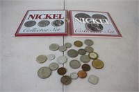 US Nickel Collector Set & Assorted World Coins