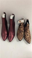2 new pair of boots. Cheetah print is size 7.5