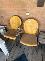 Vintage patio outdoor metal chairs