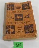Highroads Dictionary War Time Edition