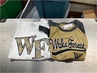 2 Wake Forest shirts L