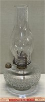 VINTAGE/ANTIQUE PRESSED GLASS OIL LAMP