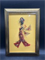 Beautiful Framed Indonesian Shadow Puppet