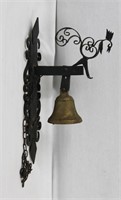 Vintage Wall Mount Brass Bell