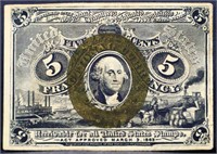 Genuine 1800s 5 cent postal fractional note