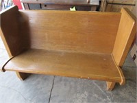 48" Long Oak Pew