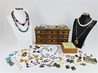 Vintage & Modern Jewelry w/ Jewelry Box