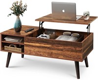WLIVE Wood Lift Top Coffee Table with Hidden Comp
