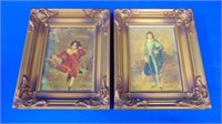 Red Boy & Blue Boy Antique Prints & Frame,