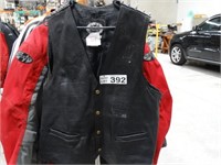 Staq Leather Motorcycle Vest Size 48