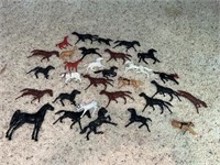 Lot of toy horses
