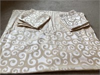 Beige Tablecloth and Napkins