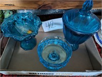 Blue Vintage Glass Lot