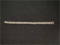 8" Sterling multicolored bracelet