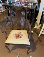 Antique Queen Ann Parlor Chair