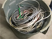 Garbage cans full of copper wire very heavy,