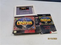 Super Nintendo OBITUS Video Game Boxed