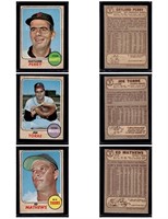 Lot of 3 1968 Topps Baseball Cards. Ed Mathews, Jo