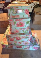 FLORAL COLLAPSIBLE WARDROBE STORAGE CONTAINERS