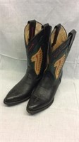 Montana Boots. Indian Headdress with Red Arrows 6