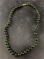16" Jade necklace with box clasp