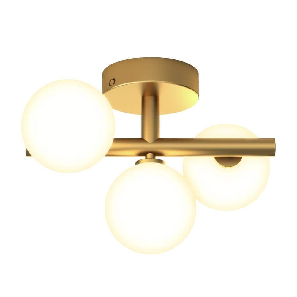 Bloom 13in. Gold 3-Light LED Flush Mount