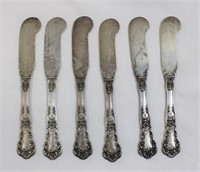 6 sterling silver Buttercup butter knives