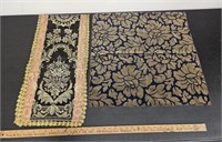 (2) Old Linens- Including Detailed Table Runner