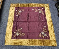 Antique Velvet & Silk Sqaure Table Cloth