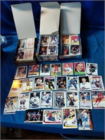 3 boxes of hockey cards etc