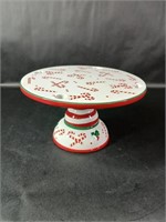 Bella Casa Ganze Candy Cane Pedestal Dish