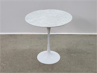 Marble Top Tulip Occasional Side Table