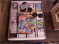 Box of baseball and Pokemon cards including