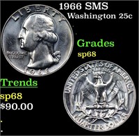 1966 SMS Washington Quarter 25c Grades sp68