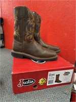 Justin Steel Toe Work Boots Size 10.5 EE