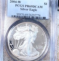 2004-W Silver Eagle PCGS - PR 69 DCAM