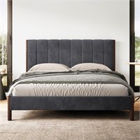 Omax Decor Exton Upholstered Platform Bed with Ver