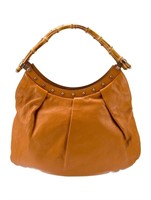 Gucci Vintage Leather Bamboo Hobo