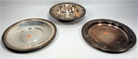 Silver-plate Lot: EPNS bowl, grape border-11.5"